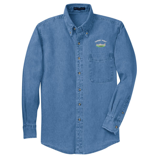   - Tall Long Sleeve Denim Shirt Thumbnail